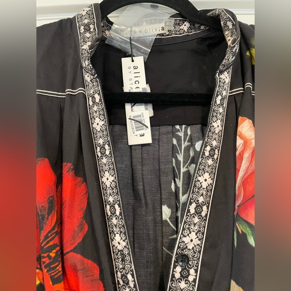 Alice + Olivia Black Floral Maxi Dress - Picture 4 of 5